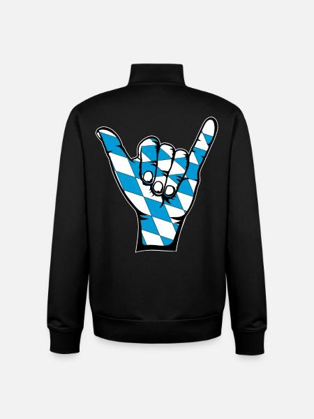 Bavaria Flag Surfing Icon - Unisex Organic Zip Sweatshirt by Stanley/Stella - black