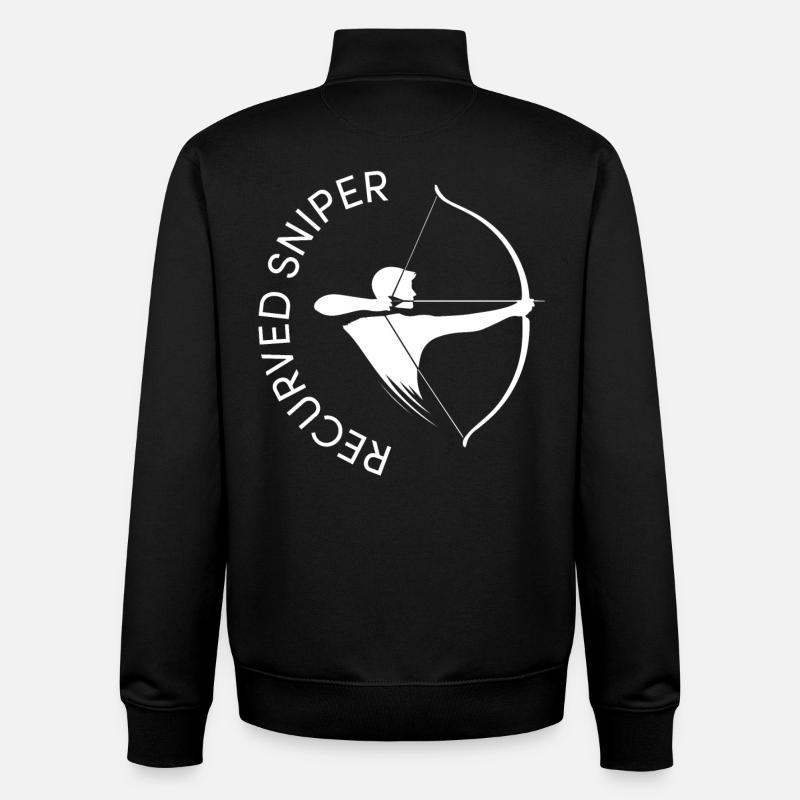 Archer Recurved Sniper Archery BSV - Unisex Organic Zip Sweatshirt by Stanley/Stella - black
