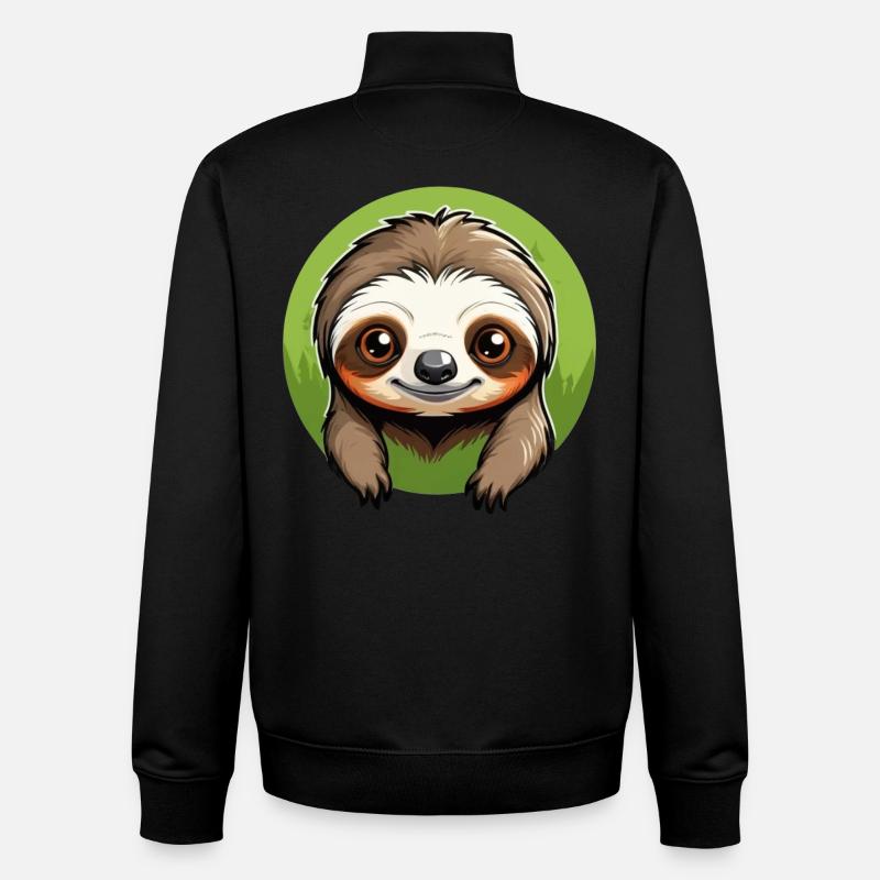 Lazy Tree Sloth - Unisex Organic Zip Sweatshirt von Stanley/Stella - Schwarz