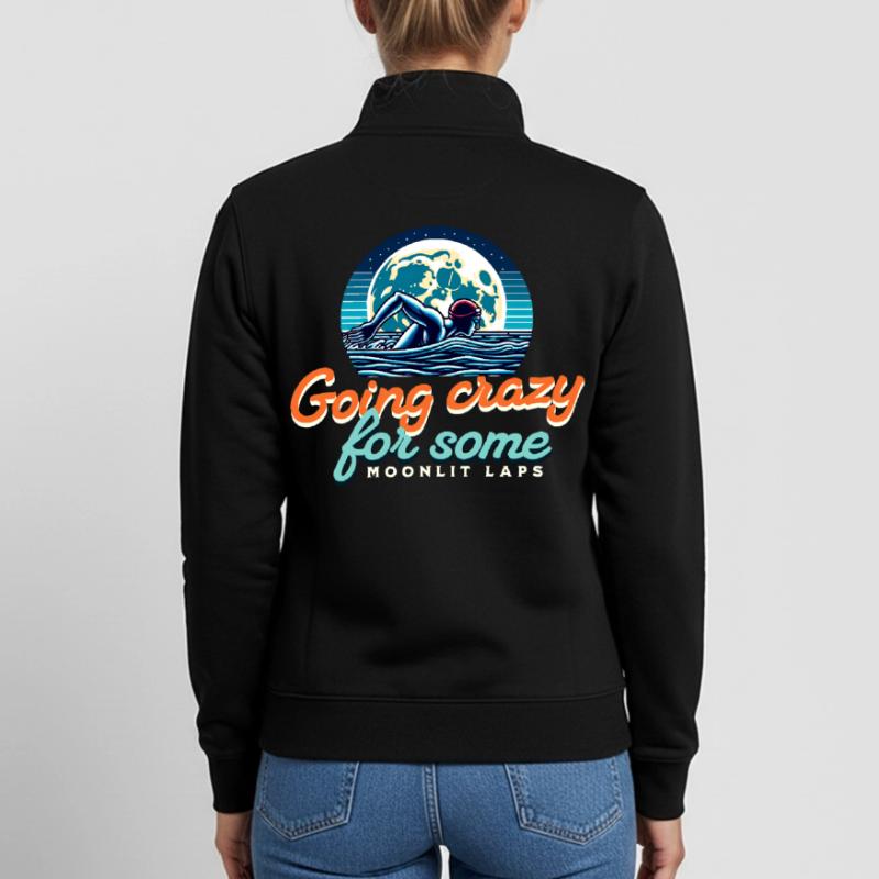 Moonlight Float - Going Crazy for Moonlit Laps Unisex Organic Zip Sweatshirt by Stanley/Stella