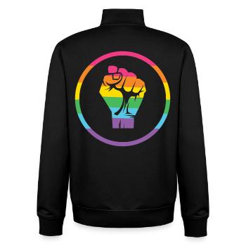 LGBTQ Pride Month - Pride! - Unisex Organic Zip Sweatshirt by Stanley/Stella - black - Back - AI Model Male 185 light (185cm)