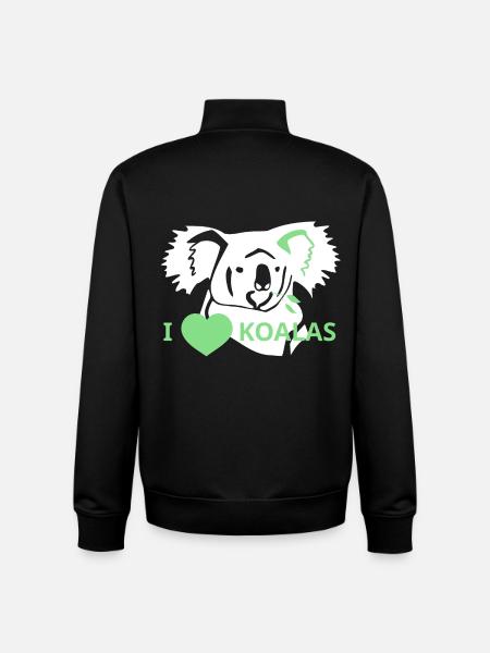 LoveKoalas - Unisex Organic Zip Sweatshirt by Stanley/Stella - black