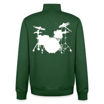 Trapset Drawing - Unisex Organic Zip Sweatshirt by Stanley/Stella - bottle green - Back - AI Model Male 185 dark (185cm)