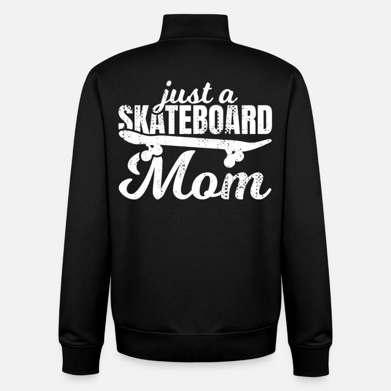 Just a skateboard nut - Unisex Organic Zip Sweatshirt by Stanley/Stella - black