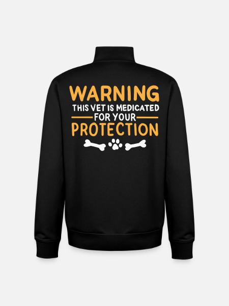 Vet Joke - Unisex Organic Zip Sweatshirt by Stanley/Stella - black