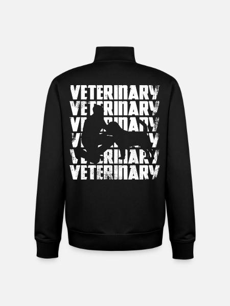 Funny veterinarian - Unisex Organic Zip Sweatshirt by Stanley/Stella - black
