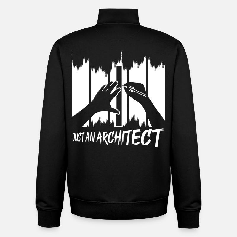 Un seul architecte - Sweat zippé unisexe en coton bio Stanley/Stella - noir