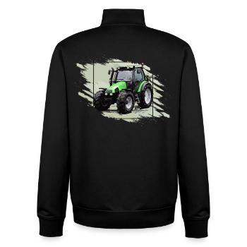 Kleiner grüner Traktor - Unisex Organic Zip Sweatshirt von Stanley/Stella - Schwarz - Hinten - AI Model Male 185 light (185cm)