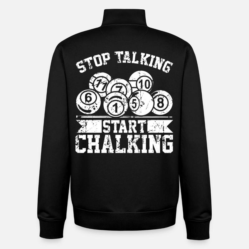Stop Talking Start Chalking - Unisex Organic Zip Sweatshirt von Stanley/Stella - Schwarz