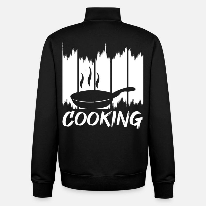 Lustiges Kochen - Unisex Organic Zip Sweatshirt von Stanley/Stella - Schwarz