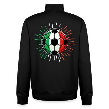 Farbenfrohes italienisches Fußballdesign - Unisex Organic Zip Sweatshirt von Stanley/Stella - Schwarz - Hinten - AI Model Male 185 light (185cm)