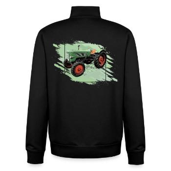 Traktor Favorit 1 - Unisex Organic Zip Sweatshirt von Stanley/Stella - Schwarz - Hinten - AI Model Male 185 light (185cm)