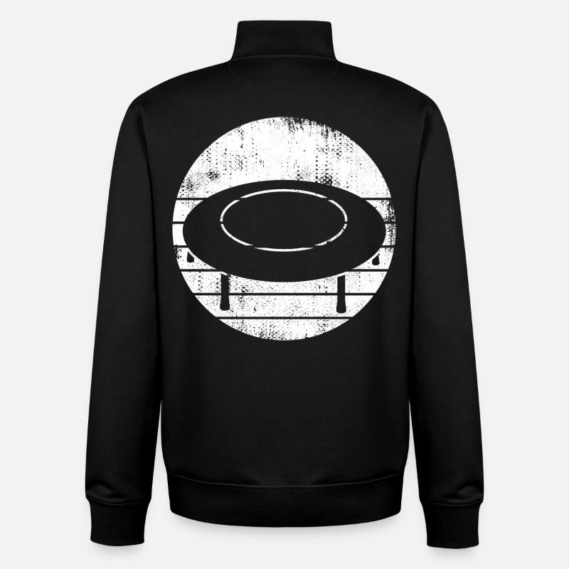 Trampoline Sketch - Unisex Organic Zip Sweatshirt by Stanley/Stella - black