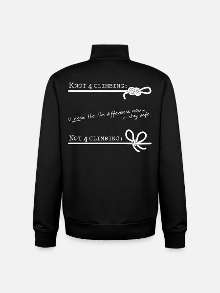 K-not 4 climbing - purewhite - DIGITAL - Unisex Organic Zip Sweatshirt by Stanley/Stella - black