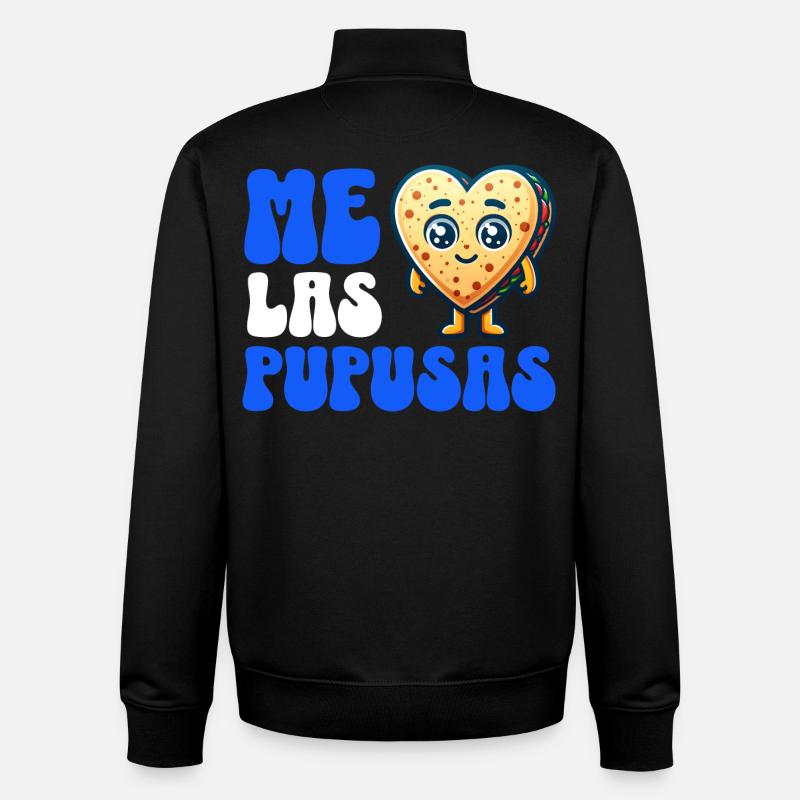 Cœur de Pupusa - Sweat zippé unisexe en coton bio Stanley/Stella - noir