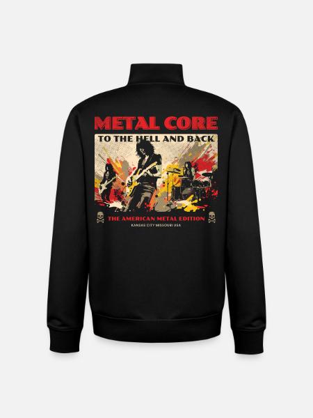 heavy metal rock - Unisex Organic Zip Sweatshirt by Stanley/Stella - black