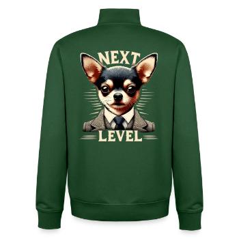 Chihuahua Next Level Suit Dog Gift - Unisex Organic Zip Sweatshirt by Stanley/Stella - bottle green - Back - AI Model Male 185 dark (185cm)