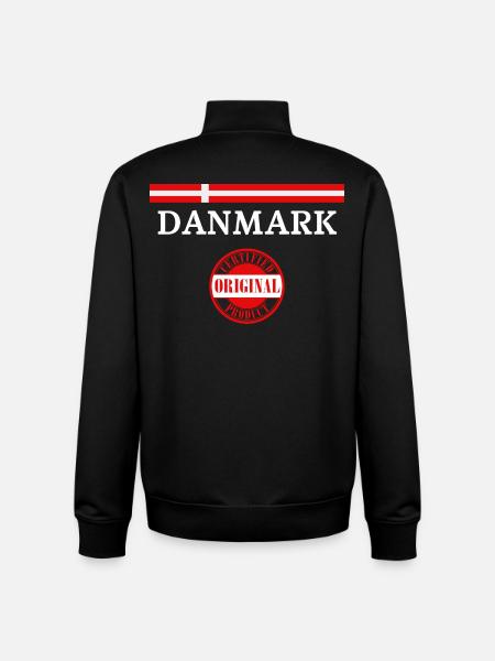 Flag of Denmark, Danish pride - Unisex Organic Zip Sweatshirt by Stanley/Stella - black