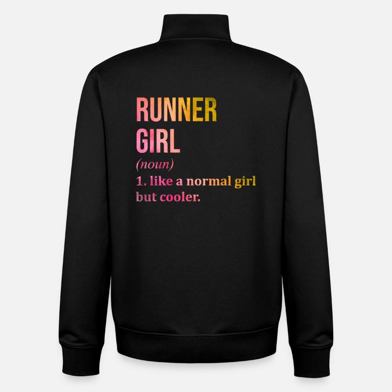 Läufer - Unisex Organic Zip Sweatshirt von Stanley/Stella - Schwarz