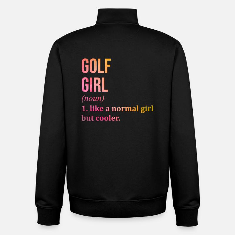 Golf - Sweat zippé unisexe en coton bio Stanley/Stella - noir