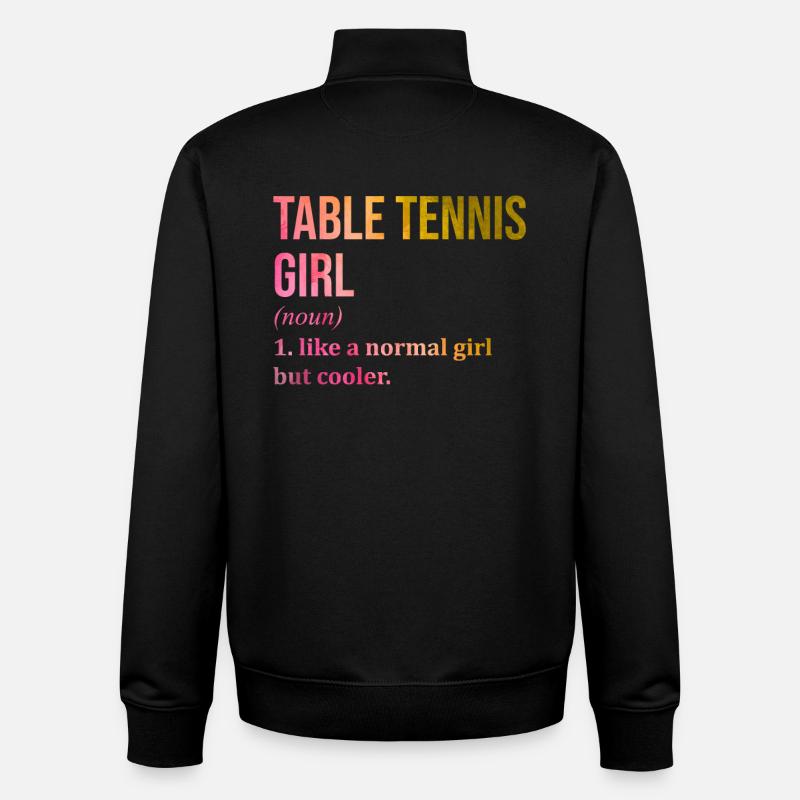 ping-pong - Sweat zippé unisexe en coton bio Stanley/Stella - noir