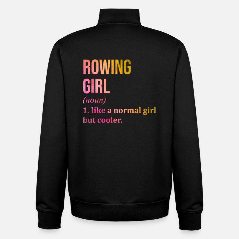 Rowing - Unisex Organic Zip Sweatshirt by Stanley/Stella - black