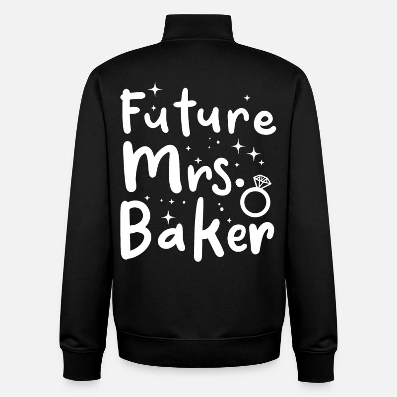 Futur Mme Baker - Sweat zippé unisexe en coton bio Stanley/Stella - noir