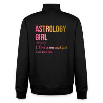 astrologie - Sweat zippé unisexe en coton bio Stanley/Stella - noir - Dos - AI Model Male 185 light (185cm)