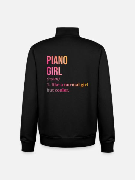 Piano - Unisex Organic Zip Sweatshirt by Stanley/Stella - black