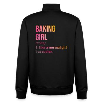 Bäcker - Unisex Organic Zip Sweatshirt von Stanley/Stella - Schwarz - Hinten - AI Model Male 185 light (185cm)