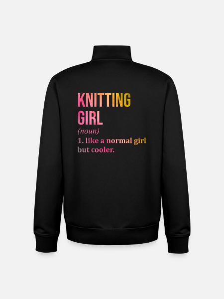 Knitting Knitting Knitting - Unisex Organic Zip Sweatshirt by Stanley/Stella - black