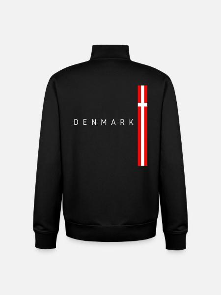 Flag of Denmark, Danish pride - Unisex Organic Zip Sweatshirt by Stanley/Stella - black