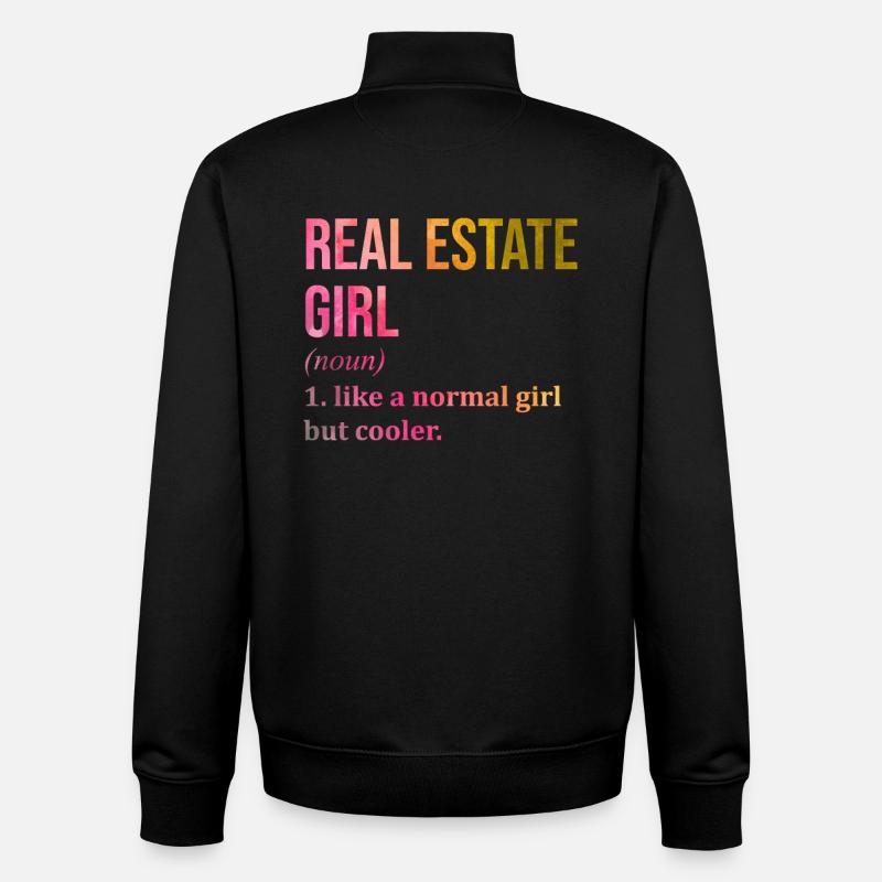 immobilier - Sweat zippé unisexe en coton bio Stanley/Stella - noir