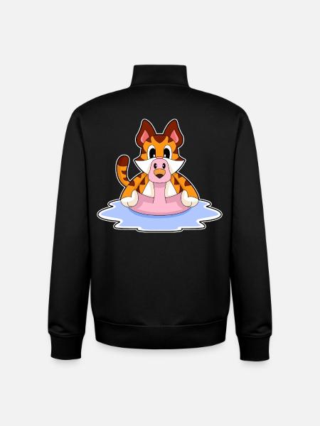Tiger Flamingo - Unisex Organic Zip Sweatshirt by Stanley/Stella - black