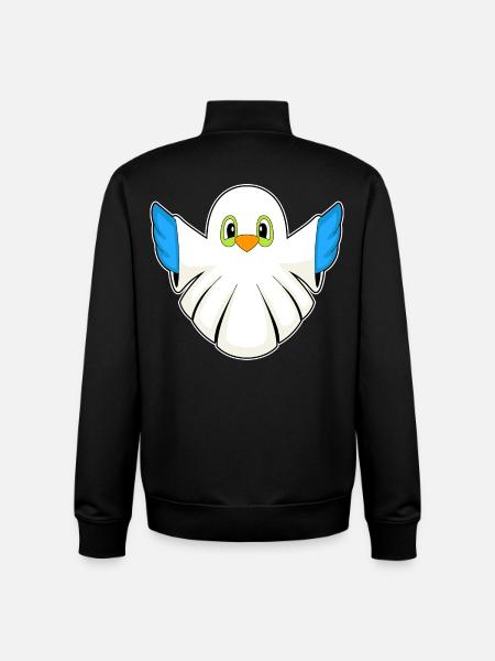 Bird Halloween Ghost - Unisex Organic Zip Sweatshirt by Stanley/Stella - black
