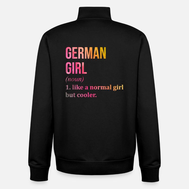 Allemagne - Sweat zippé unisexe en coton bio Stanley/Stella - noir