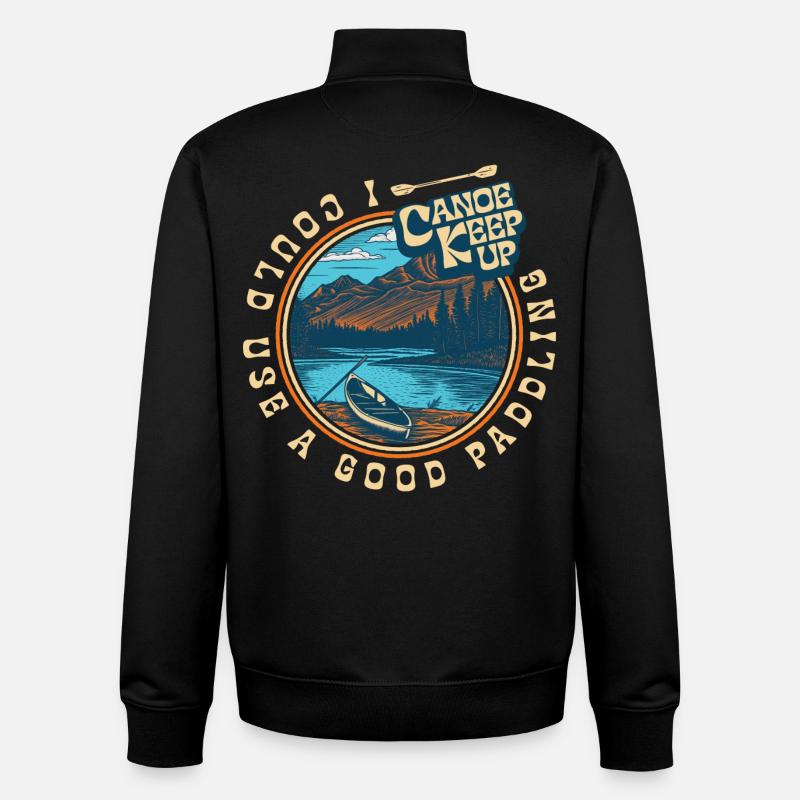 I could use a good paddling - Unisex Organic Zip Sweatshirt von Stanley/Stella - Schwarz