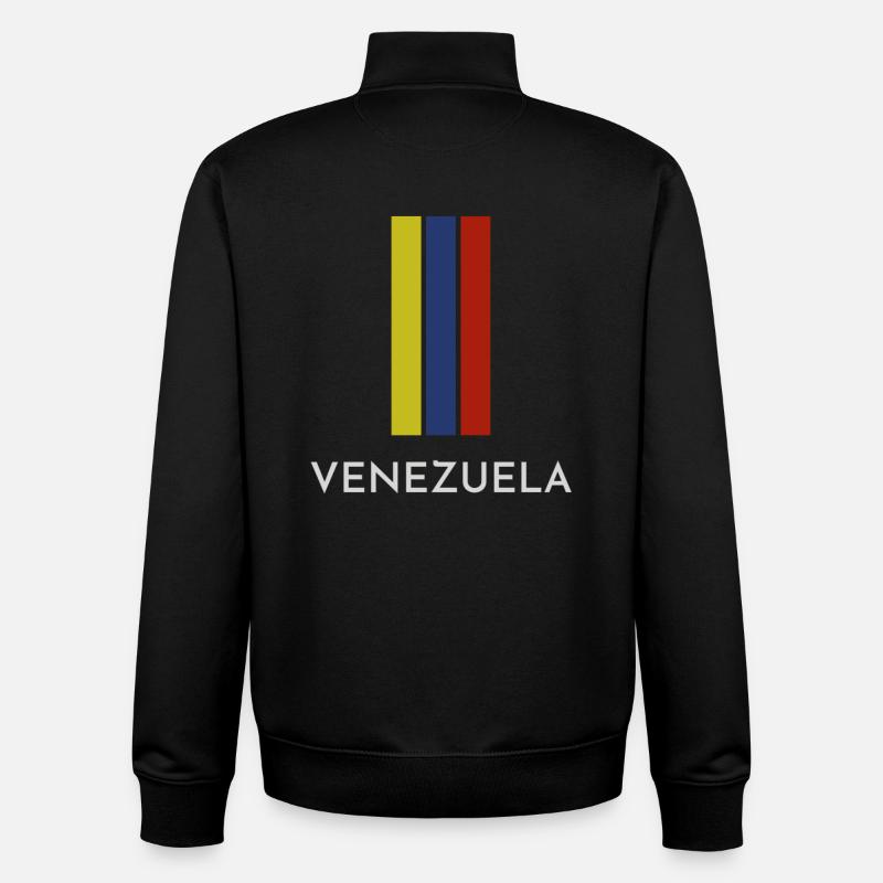 Venezolanische Flagge, Venezolanischer Stolz - Unisex Organic Zip Sweatshirt von Stanley/Stella - Schwarz