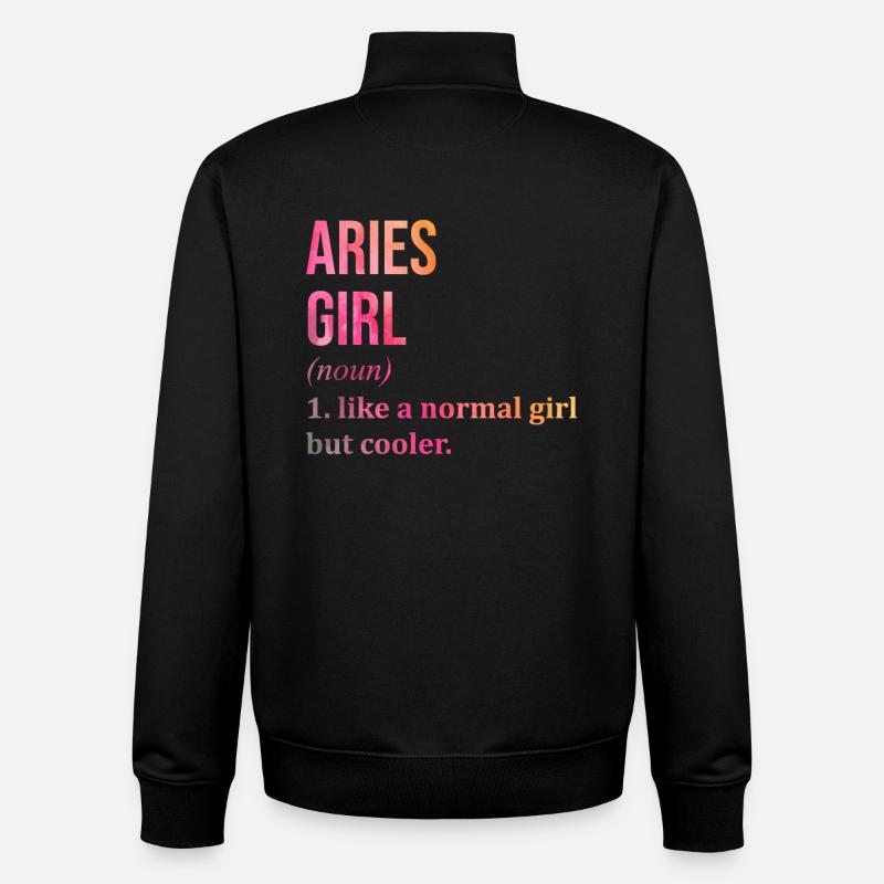 Aries - Unisex Organic Zip Sweatshirt by Stanley/Stella - black