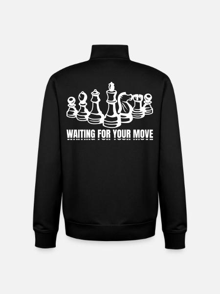 Wait for your turn - Unisex Organic Zip Sweatshirt by Stanley/Stella - black