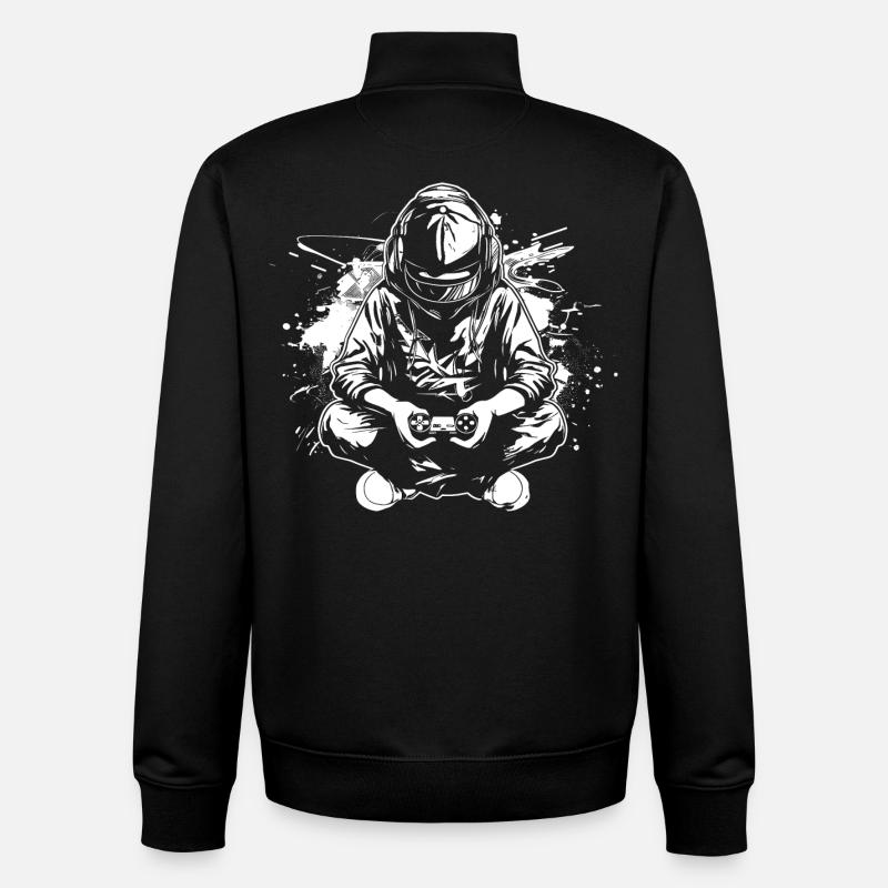 Videospiele Liebhaber - Unisex Organic Zip Sweatshirt von Stanley/Stella - Schwarz