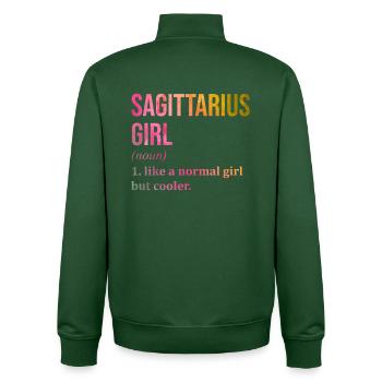 Schütze - Unisex Organic Zip Sweatshirt von Stanley/Stella - Flaschengrün - Hinten - AI Model Male 185 dark (185cm)
