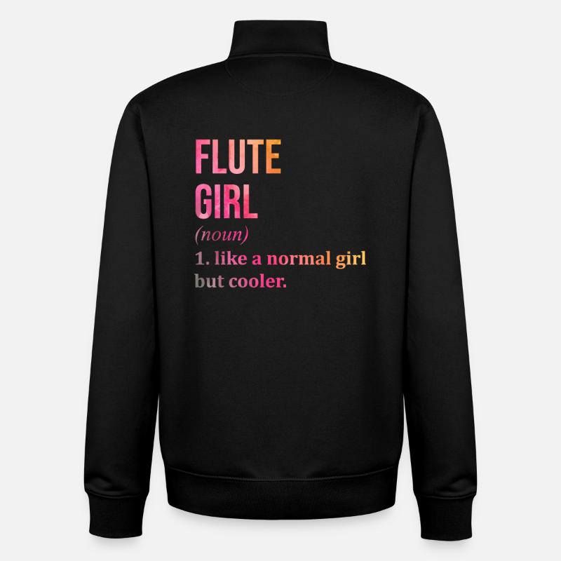 Flute - Unisex Organic Zip Sweatshirt by Stanley/Stella - black