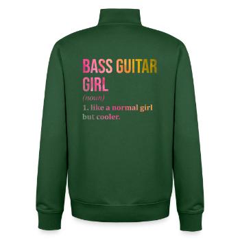 Bass - Unisex Organic Zip Sweatshirt von Stanley/Stella - Flaschengrün - Hinten - AI Model Male 185 dark (185cm)