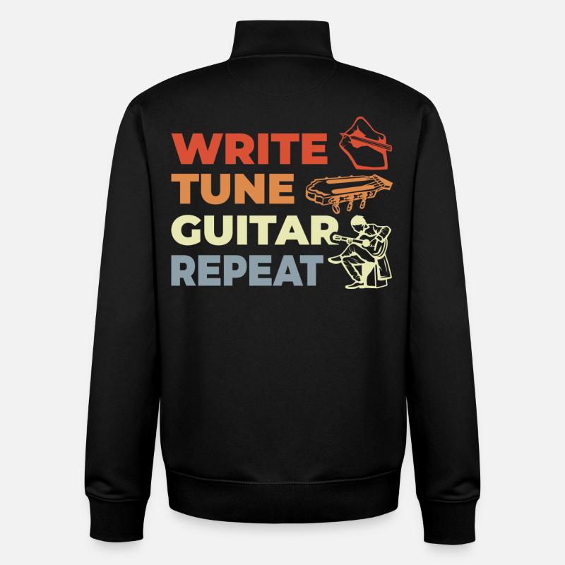 Citation du guitariste - Sweat zippé unisexe en coton bio Stanley/Stella - noir