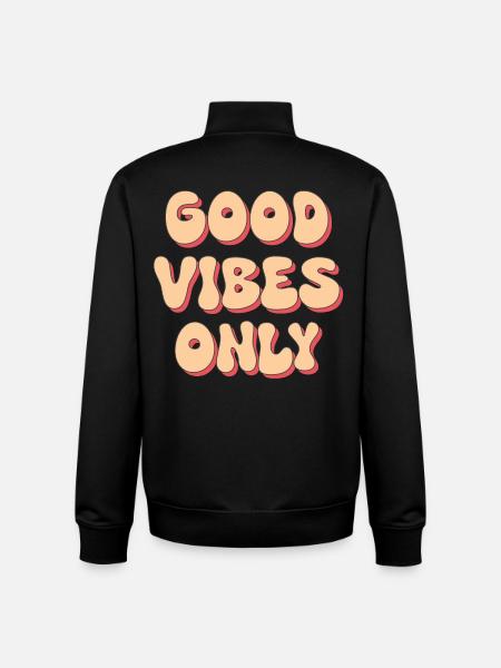 Gute Laune - Unisex Organic Zip Sweatshirt von Stanley/Stella - Schwarz
