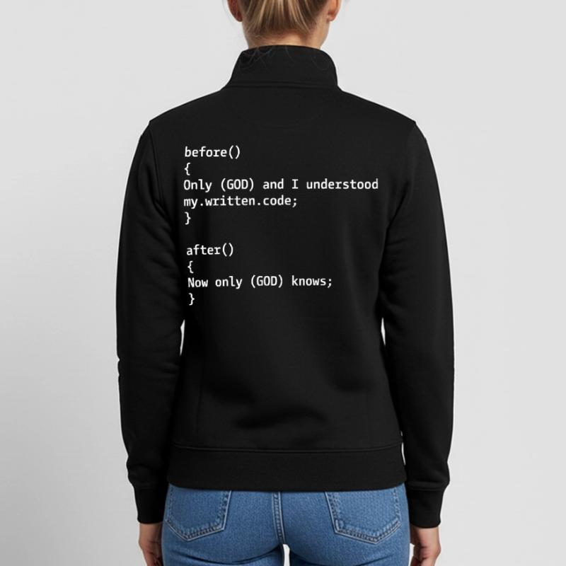 Programmer Joke Unisex Organic Zip Sweatshirt by Stanley/Stella