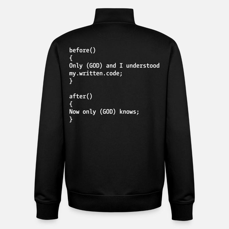 Programmer Joke - Unisex Organic Zip Sweatshirt by Stanley/Stella - black