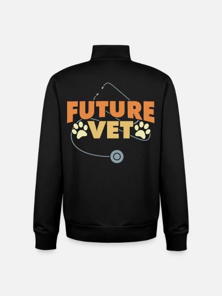 Future veterinarian - Unisex Organic Zip Sweatshirt by Stanley/Stella - black