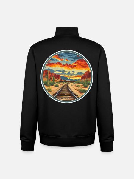 Railroad - Unisex Organic Zip Sweatshirt by Stanley/Stella - black